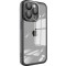 Husa protectie flippy pentru samsung a03 electroplated cu suport pentru camera, 1.5 mm grosime, protectie camera, negru