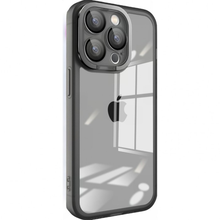Husa protectie flippy pentru samsung a03s (164) electroplated cu suport pentru camera, 1.5 mm grosime, protectie camera, negru