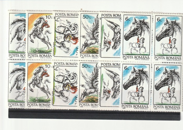 Romania ,cai bloc de 4 , ,nr lista 1281.