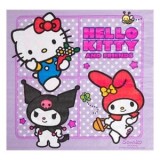 Servetele de Masa de Petrecere cu 2 Straturi Lila Buline Hello Kitty &amp; Friends 33x33cm - 12buc, CMCLASS