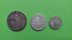 Lot moneda argint 50 bani 1912/1 leu 1910/ 2 lei 1914 foto