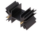Radiator Extrudat SOT32 TO220 TO3P Negru 25.4mm 7.8K/W