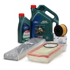 Pachet Revizie Ulei Motor Castrol Magnatec Ford 5W-30 A5 5L 15D5E8 + 1L 15D5E6 + Filtru Aer + Polen Carbon Activ + Ulei Oe Ford Mondeo 3 2000-2007 158 foto