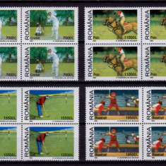 RO 2002 , LP 1588 ,"Sporturi cu crose " , serie bloc de 4 ,MNH