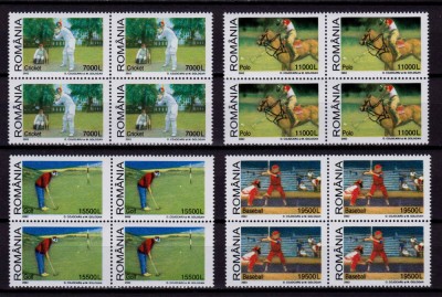 RO 2002 , LP 1588 ,&amp;quot;Sporturi cu crose &amp;quot; , serie bloc de 4 ,MNH foto