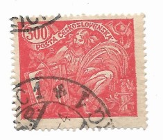 Cehoslovacia - Agricultura &amp; stiinta, 1920 - 300 H, obliterata