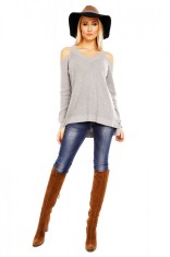 K556-18 Bluza tip pulover cu maneca lunga si bretele fixe