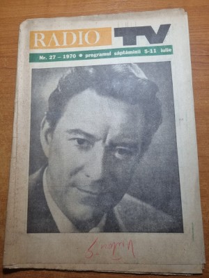 revista radio tv 5 - 11 iulie 1970 foto