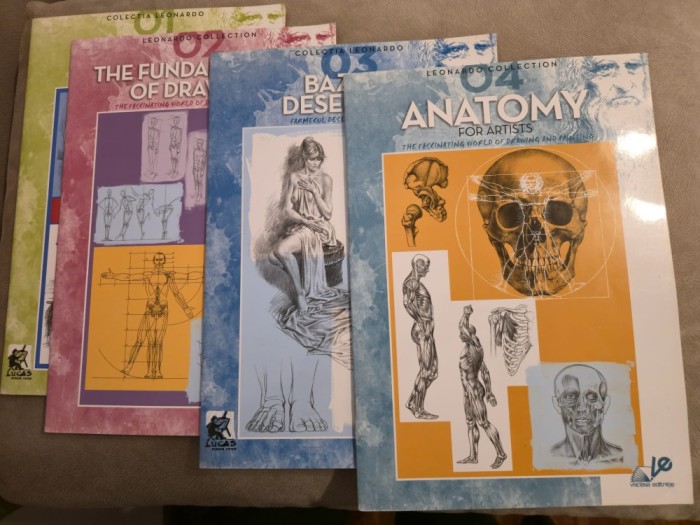 Lot 4 volume (1-4) Bazele desenului - Colectia Leonardo