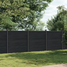 vidaXL Panouri pentru gard, gri, 526x186 cm, WPC foto