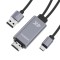 Adaptor HDMI KakuSiga, USB-C, USB, Transmitere imagine si sunet, 1 m, Gri