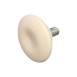 Picior pentru mobila &Oslash; 36 mm, filet M6 x 12 mm, alb, 100 buc / set