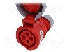Conector alimentare AC, IEC 60309, IP67, 16A, 400V AC, 4 pini, PCE - 2142-6