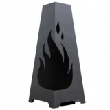 Incalzitor pentru terasa/gradina, Fire Pyramid KRO-1078, Otel, Negru, 1200x500 mm, grosime 3 mm, VivaTechnix