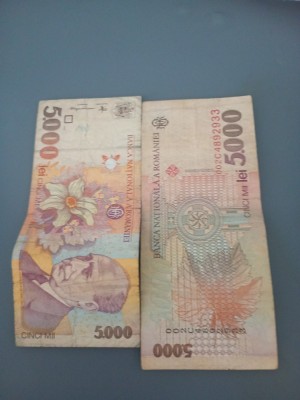 Bancnota 5000 lei foto