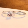 Inel Din Argint 925 Model Set Format din 2 Inele Argintiu ARG389X, Argintboutique