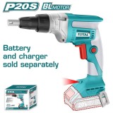 TOTAL - SURUBELNITA FARA FIR PENTRU GIPS CARTON 20V - 1/4HEX (NU INCLUDE ACUMULATOR) PowerTool TopQuality