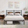 VidaXL Cadru pat fără saltea stejar fumuriu 150x200 cm lemn prelucrat 4106745