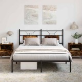 Cumpara ieftin Cadru pat fără saltea stejar fumuriu 150x200 cm lemn prelucrat