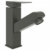 Robinet chiuvetă de baie retractabil, gri, 157x172 mm