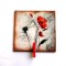 Decoratiune maci rosii pe fundal vintage, magnet frigider 37035