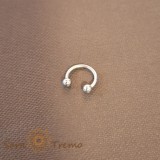 Piercing Potcoava din Titan cu Bile Mici