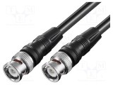 Cablu BNC 3m tată dublu ecranat PVC negru MFG