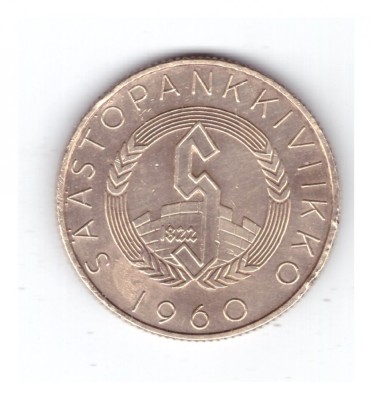 Jeton Finlanda 1960 S&amp;auml;&amp;auml;st&amp;ouml;pankkiviikko Kaarlo Juho St&amp;aring;hlberg, stare buna foto