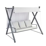 Balansoar de gradina in X, 213 x 155 x 189 cm, Gri &ndash; Confort si Eleganta