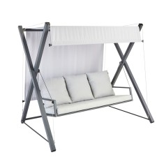 Balansoar de gradina in X, 213 x 155 x 189 cm, Gri &ndash; Confort si Eleganta