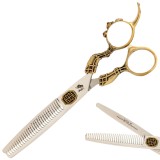 WOLF Degloving Degloving foarfece pentru dreptaci 5.5 Lumeni foarfece de tuns offset pentru salon Li