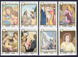DB1 Ajman 1969 Pictura Religioasa Craciun 8 v. MNH, Nestampilat