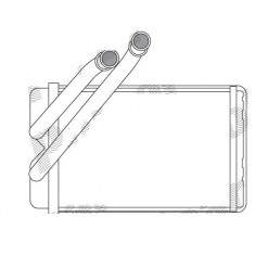 Radiator Incalzire Honda Accord, 01.1989-12.1993, motor 2.0, benzina, aluminiu brazat/aluminiu, 134x200x48 mm,