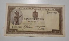 Bancnota Romania 500 lei - 1941