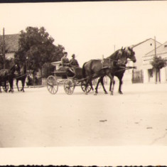 HST P1392 Poză militari români în trăsură județul Cluj anii 1930