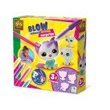 Set creativ - Desenez cu aerograf 3 pisici surpriza, SES Creative