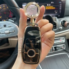 Husa de protectie premium pentru cheie auto MERCEDES, Neagra