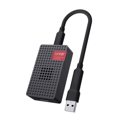 Lexar Cardreader microSDXC Express, compatib w./microSD UHS-I, R900MB/s w./built-in fan USB3 foto