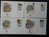 Tadjikistan-WWF,FDC feline-set complet