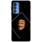 Husa compatibila cu Motorola Edge 20 Lite model Anonymous mask, Silicon, TPU, Viceversa, Transparent, Carcasa