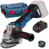 Bosch GWS 18V-10 SC + GAL 1880 CV - Polizor unghiular fara acumulatori Li-Ion 18 V - Ah 150 mm valiza speciala accesorii + Incarcator acumulatori