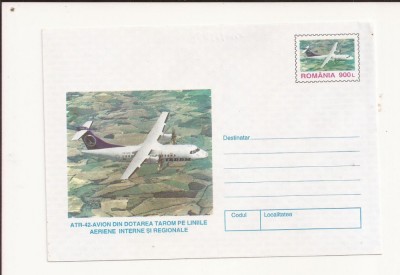 Plic FDC Romania - Avion ATR-42 Tarom necirculat 1998 foto