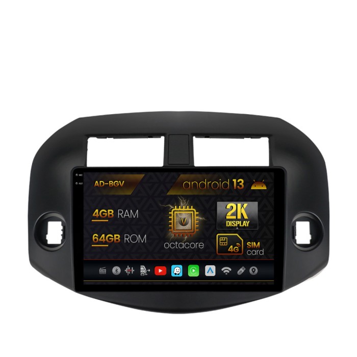 Navigatie Toyota RAV4 (2005-2013), Android 13, V-Octacore 4GB RAM + 64GB ROM, 10.36 Inch - AD-BGV10004+AD-BGRKIT069B