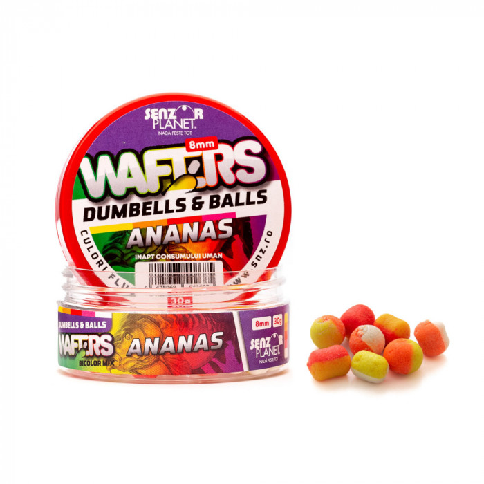 Wafters dumbells &amp;amp; balls bicolor ananas 8mm 30g