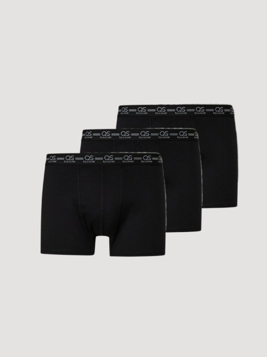 Q/S by s.Oliver Underwear barbati Set 3 perechi de boxeri, Negru, S