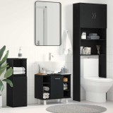 Dulap de baie, stejar negru, 60x32x54 cm, lemn prelucrat