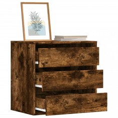 vidaXL Dulap colț cu sertare stejar fumuriu 60x41x58 cm lemn prelucrat 852847