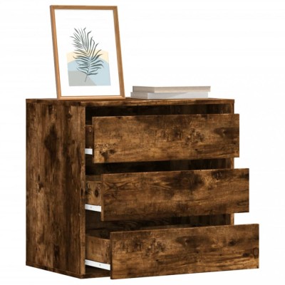 Gossi dulap colt cu sertare stejar fumuriu 60x41x58 cm lemn prelucrat foto