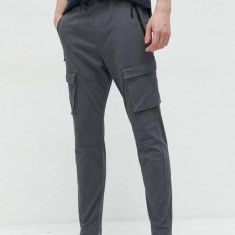 Hollister Co. pantaloni barbati, culoarea gri, mulata