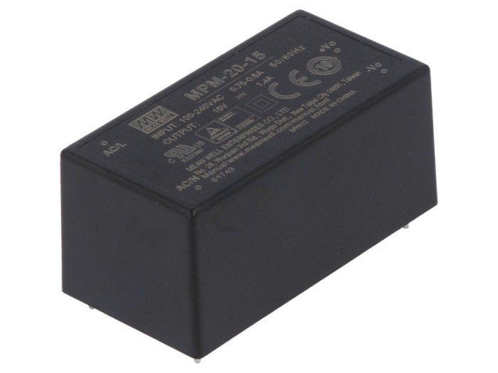 Convertor AC/DC 20W 15V 1.4A PCB
